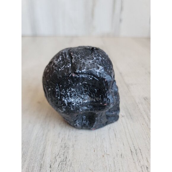 Vintage black skeleton skull candle Halloween decor - Picture 6 of 8
